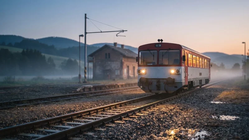 Kolej amerykańska odległe podróże przez stany zjednoczone